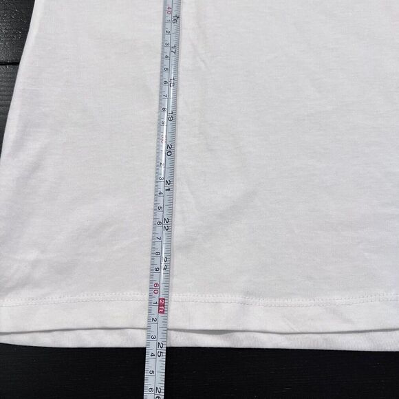 Tommy Hilfiger Size Medium Shirt White Casual Logo Cotton Short Sleeve T-Shirt - Picture 9 of 9